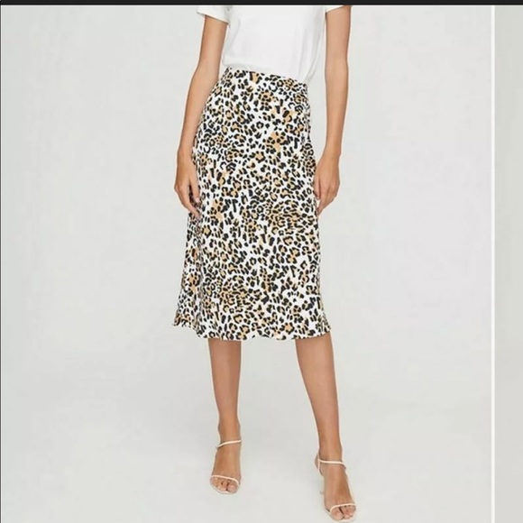 Aritzia Dresses & Skirts - ♥️ Aritzia BABATON « Satin » Leopard skirt